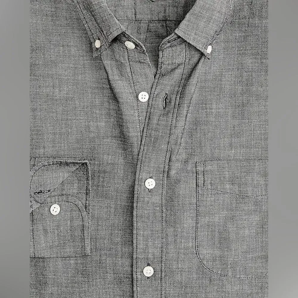 NWT J CREW Organic cotton chambray shirt in Black Chambray